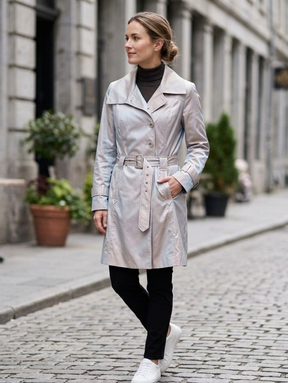 NEW! Silver Trench Coat